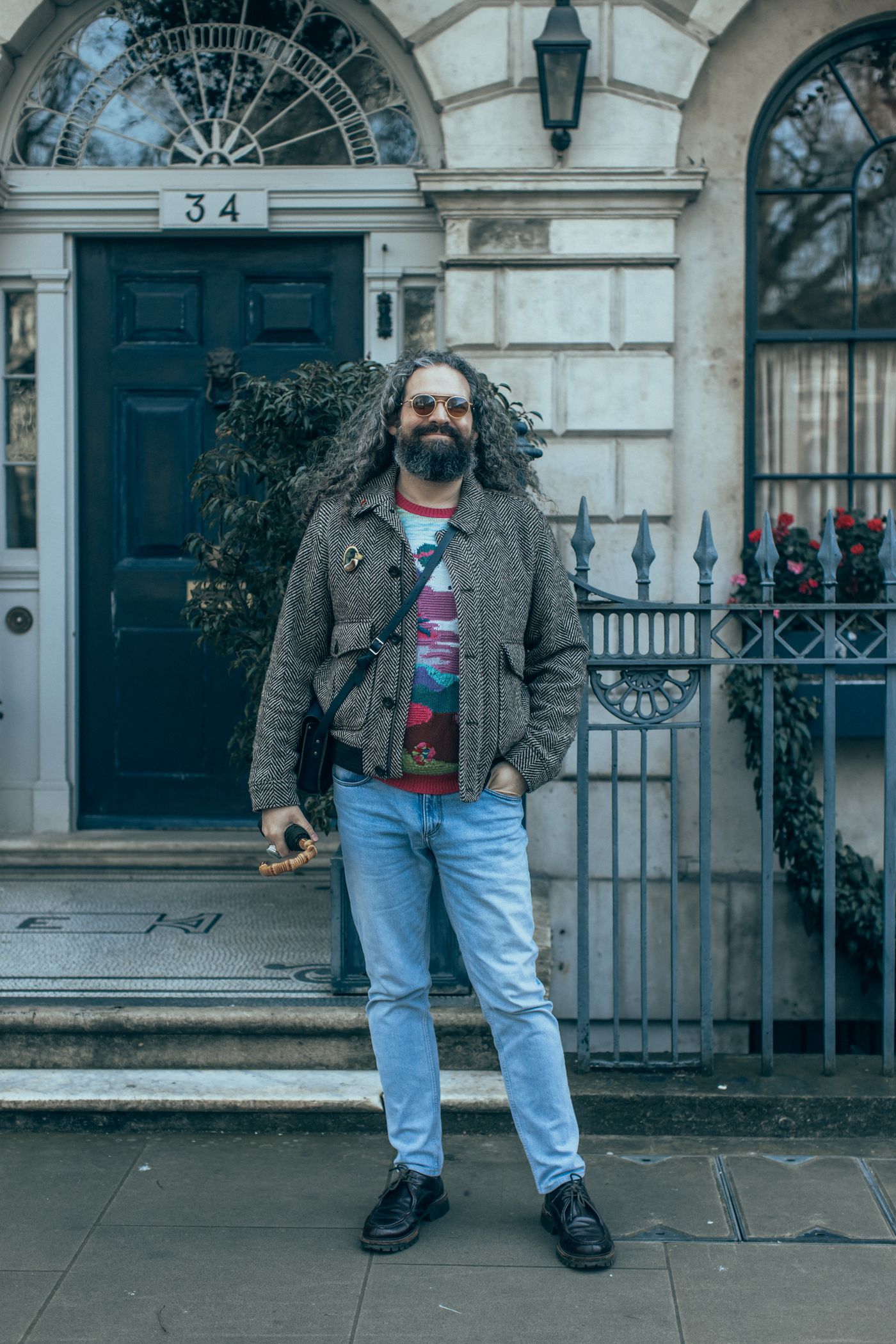 Doorstep portrait.