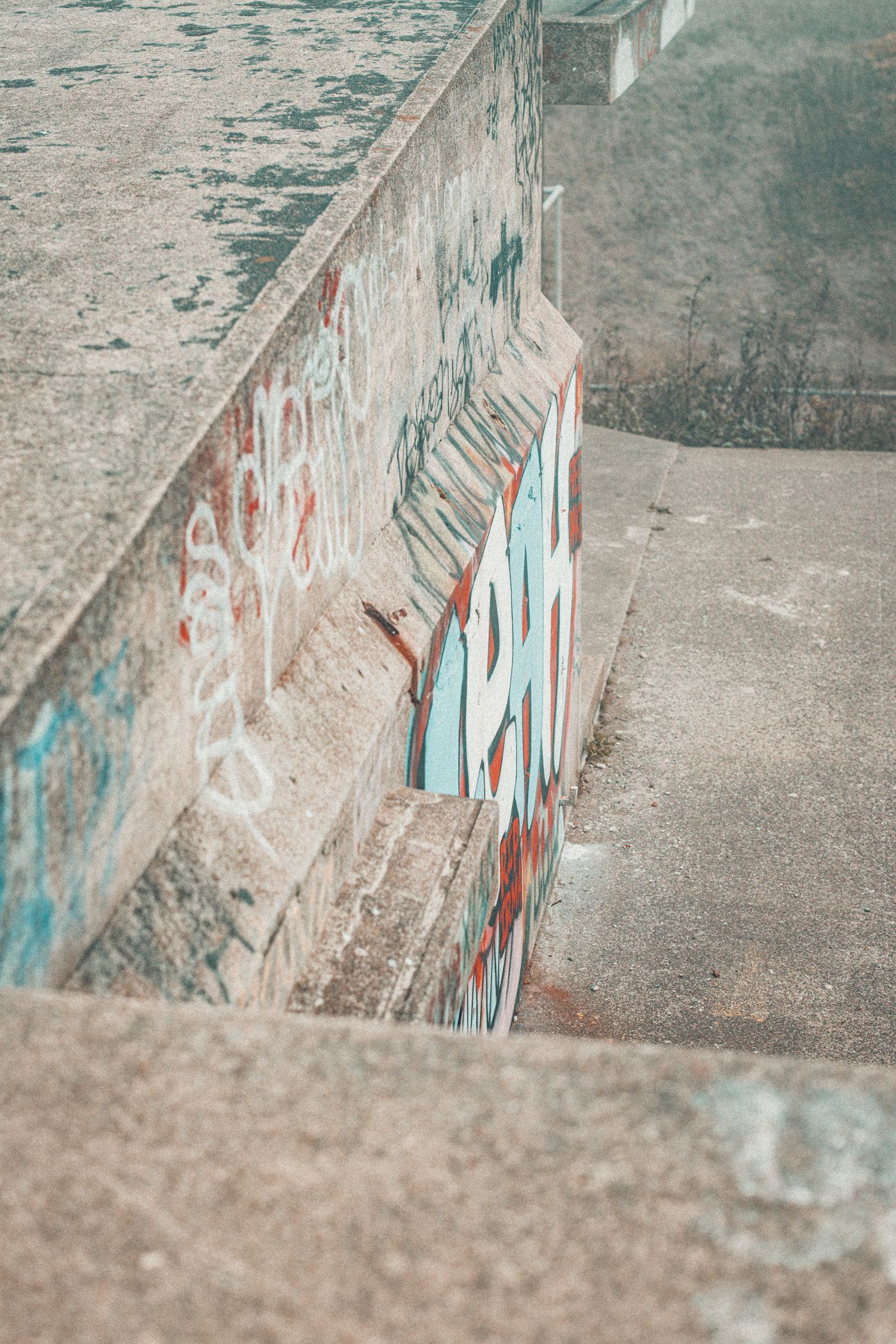 Fog, Concrete and a Red Bridge — photo 10