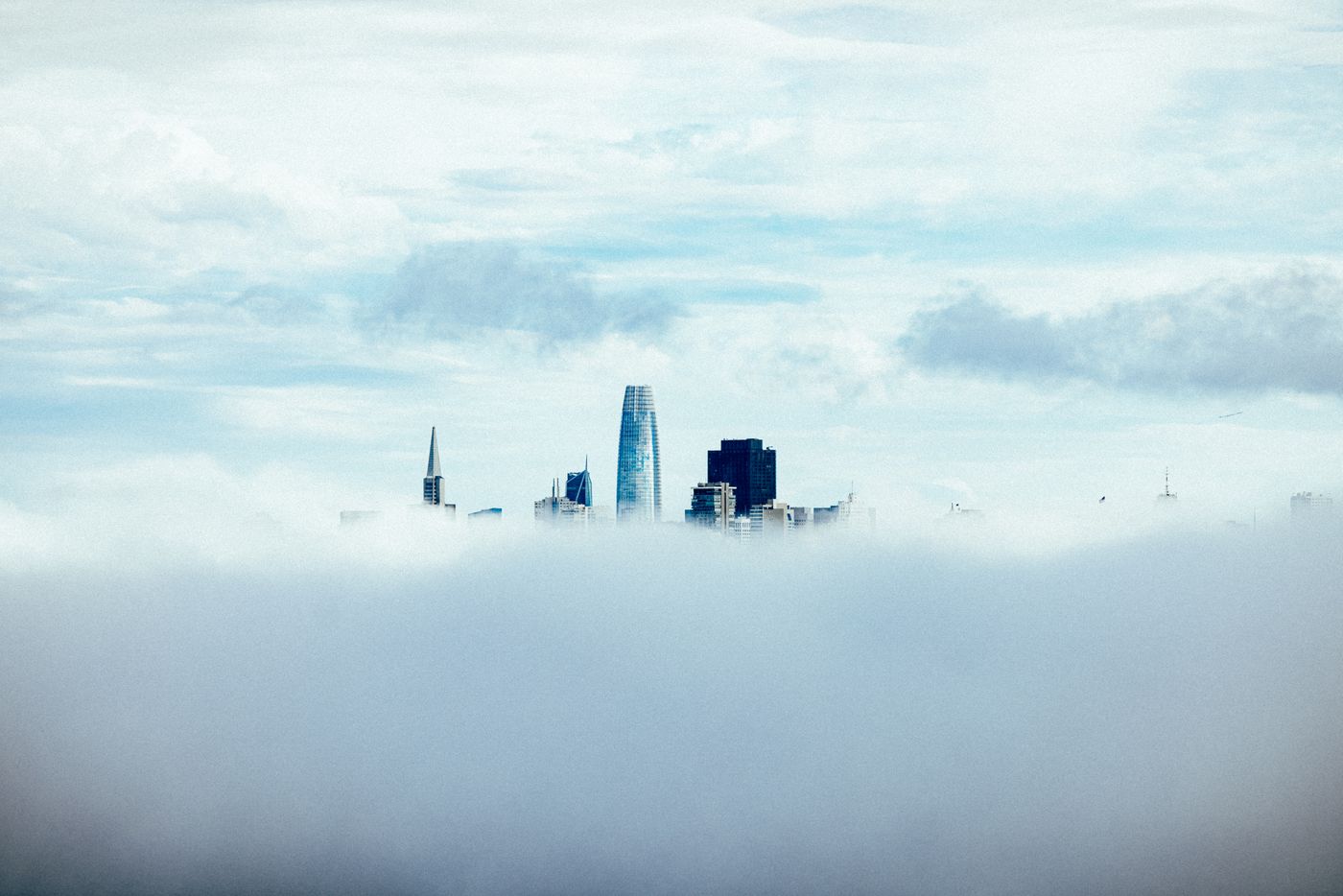 A city above the clouds.
