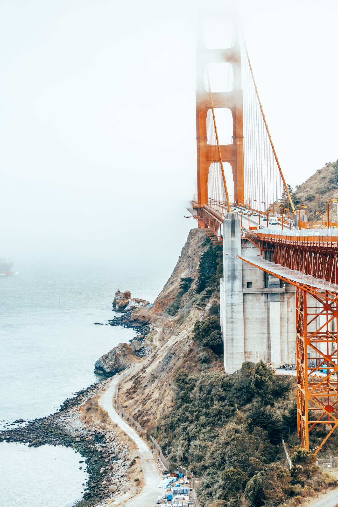 Fog, Concrete and a Red Bridge — photo 37