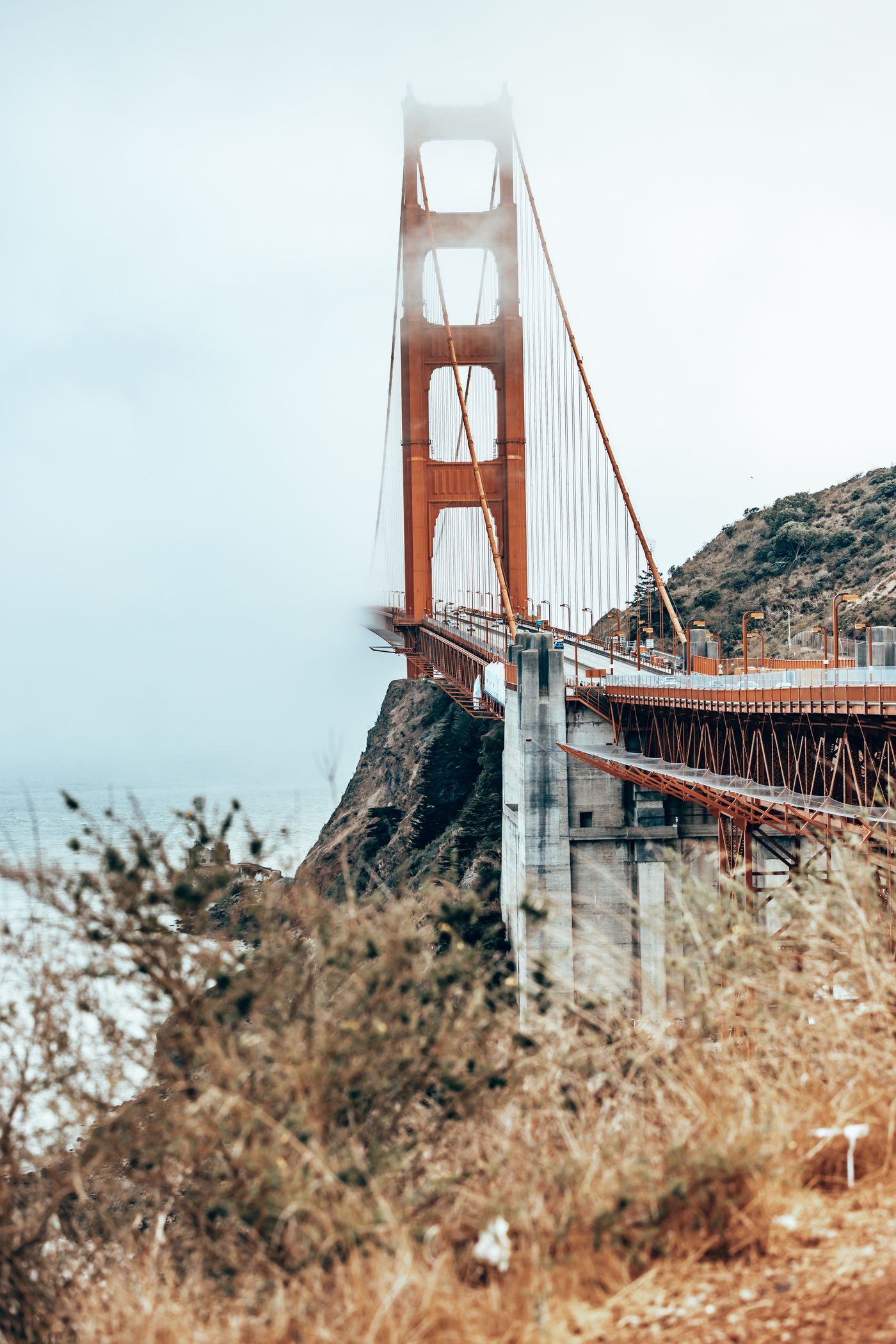 Fog, Concrete and a Red Bridge — photo 42