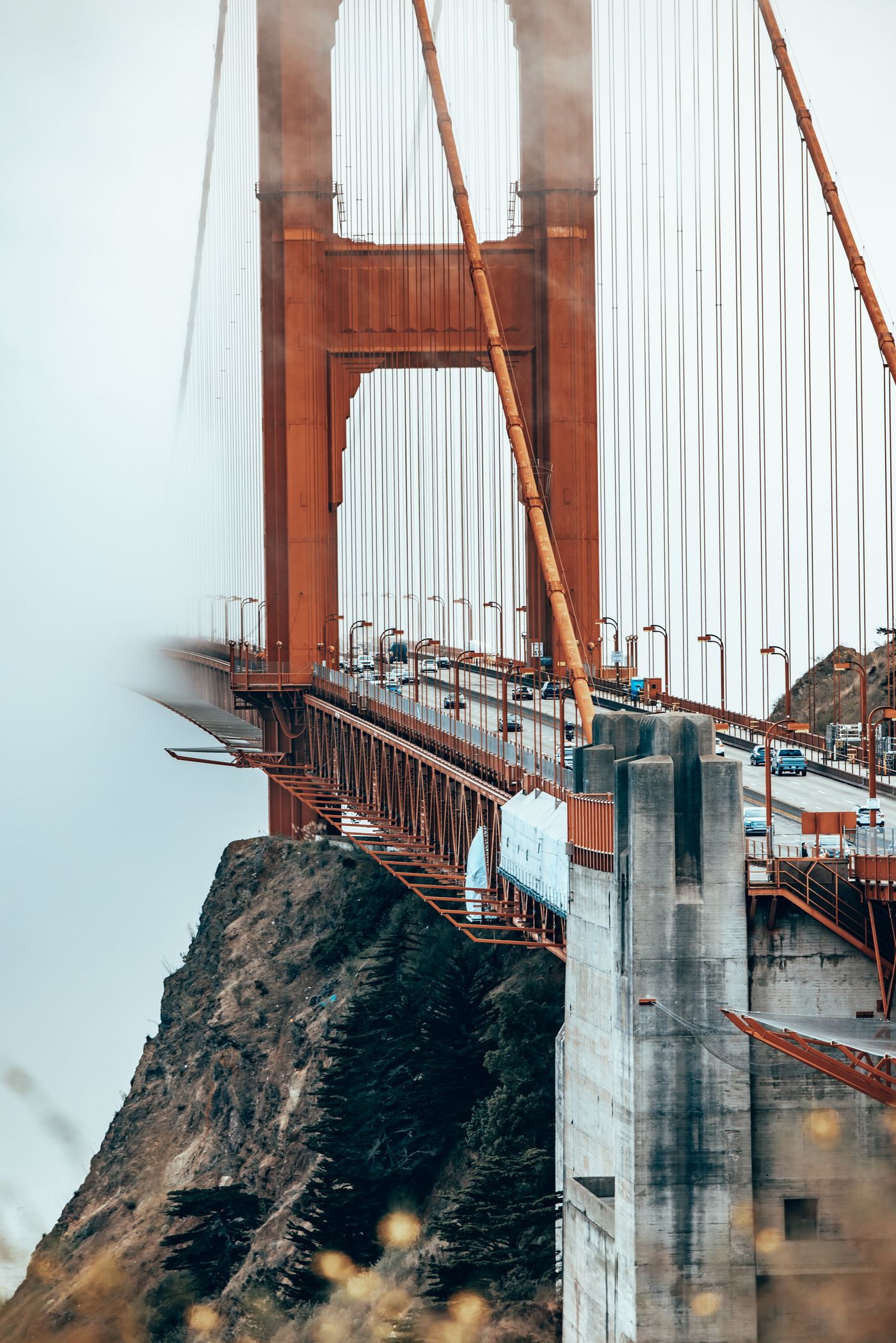 Fog, Concrete and a Red Bridge — photo 43