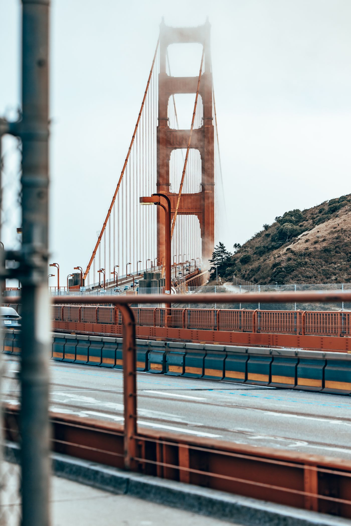 Fog, Concrete and a Red Bridge — photo 44
