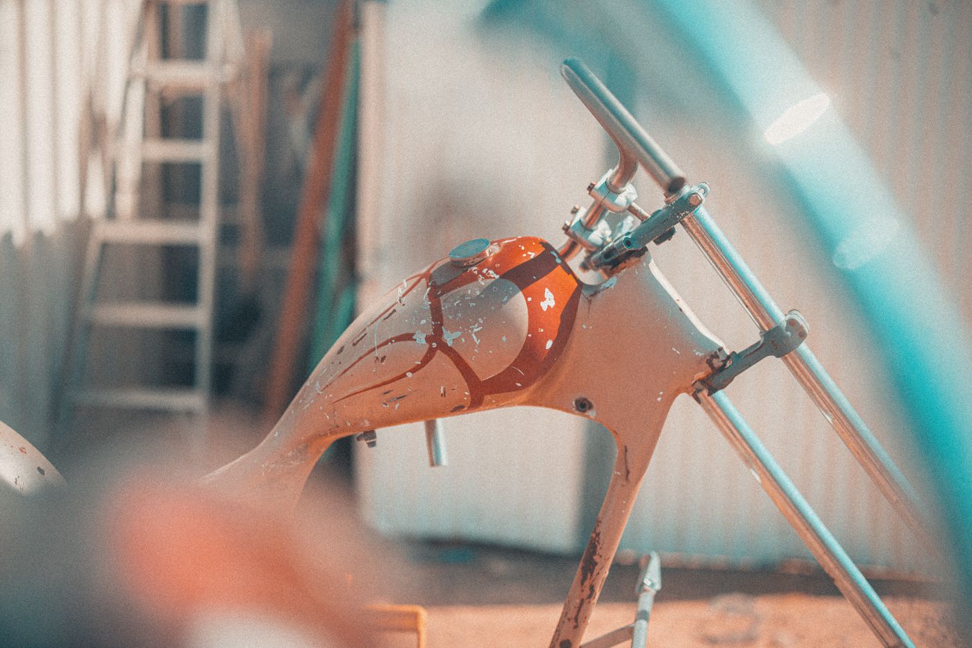 Chrome and rust.
