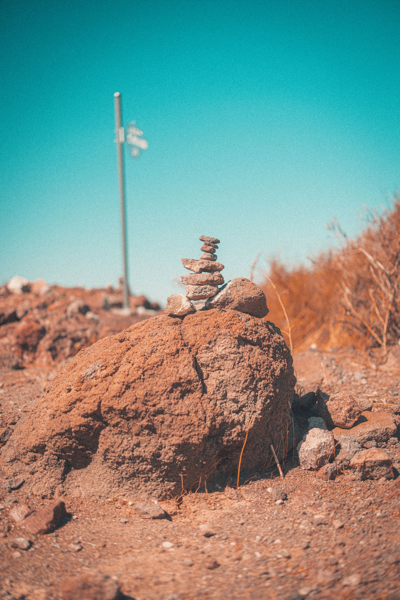 Stone on stone.