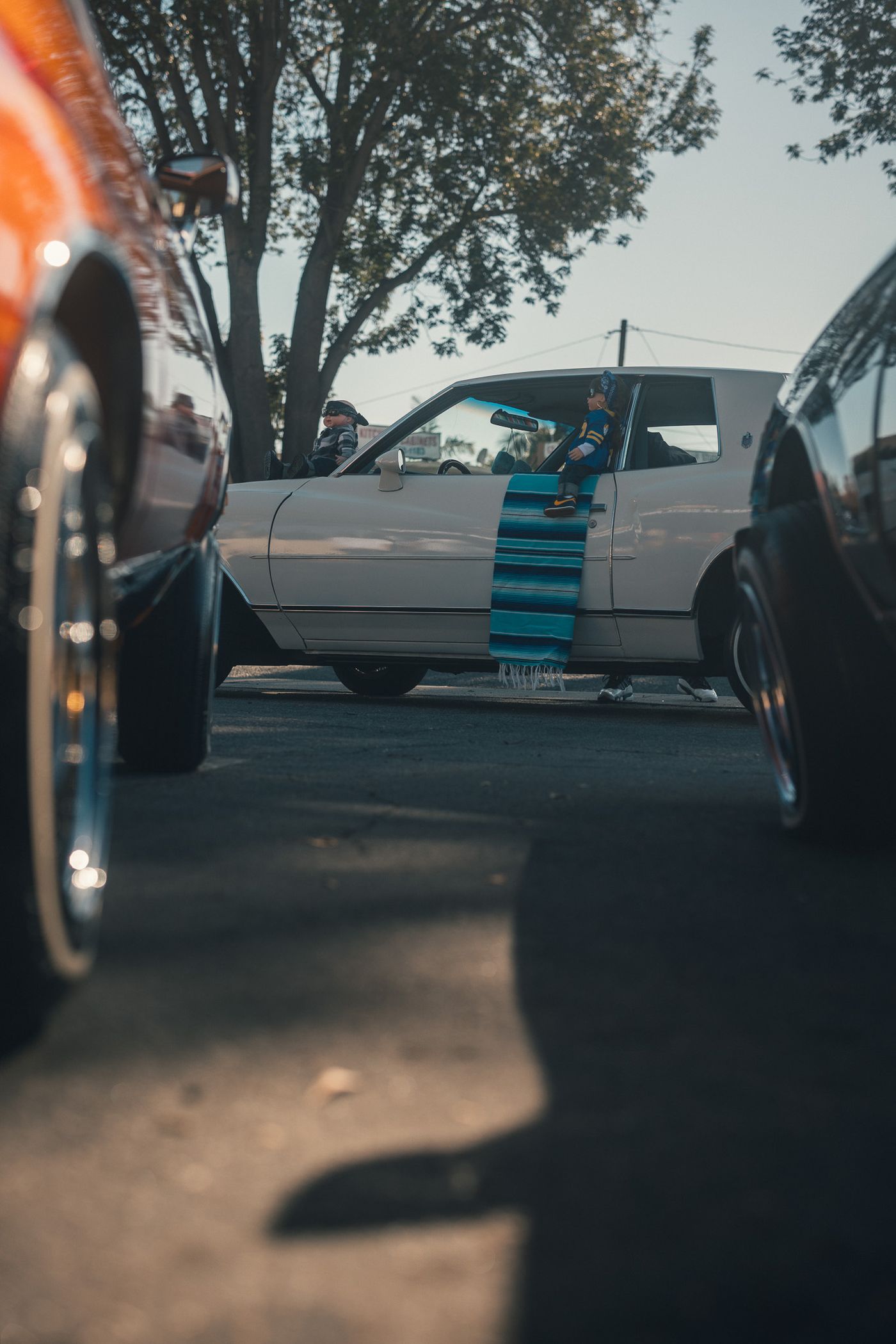 Low, from below.