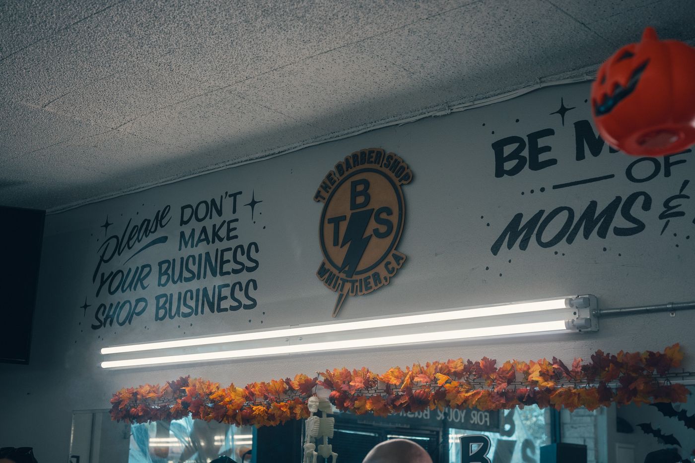 The barbershop, after.