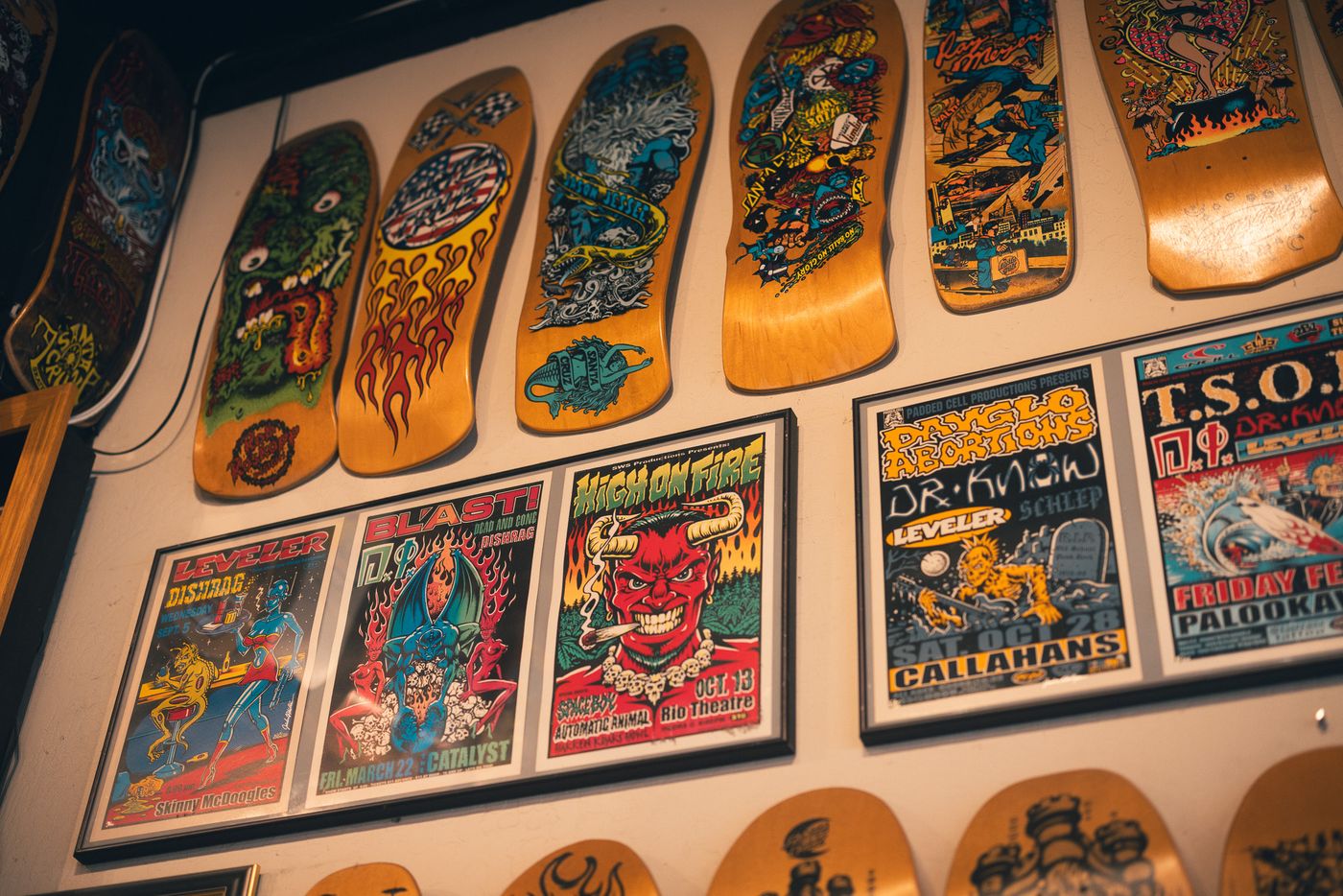 Decks and posters.