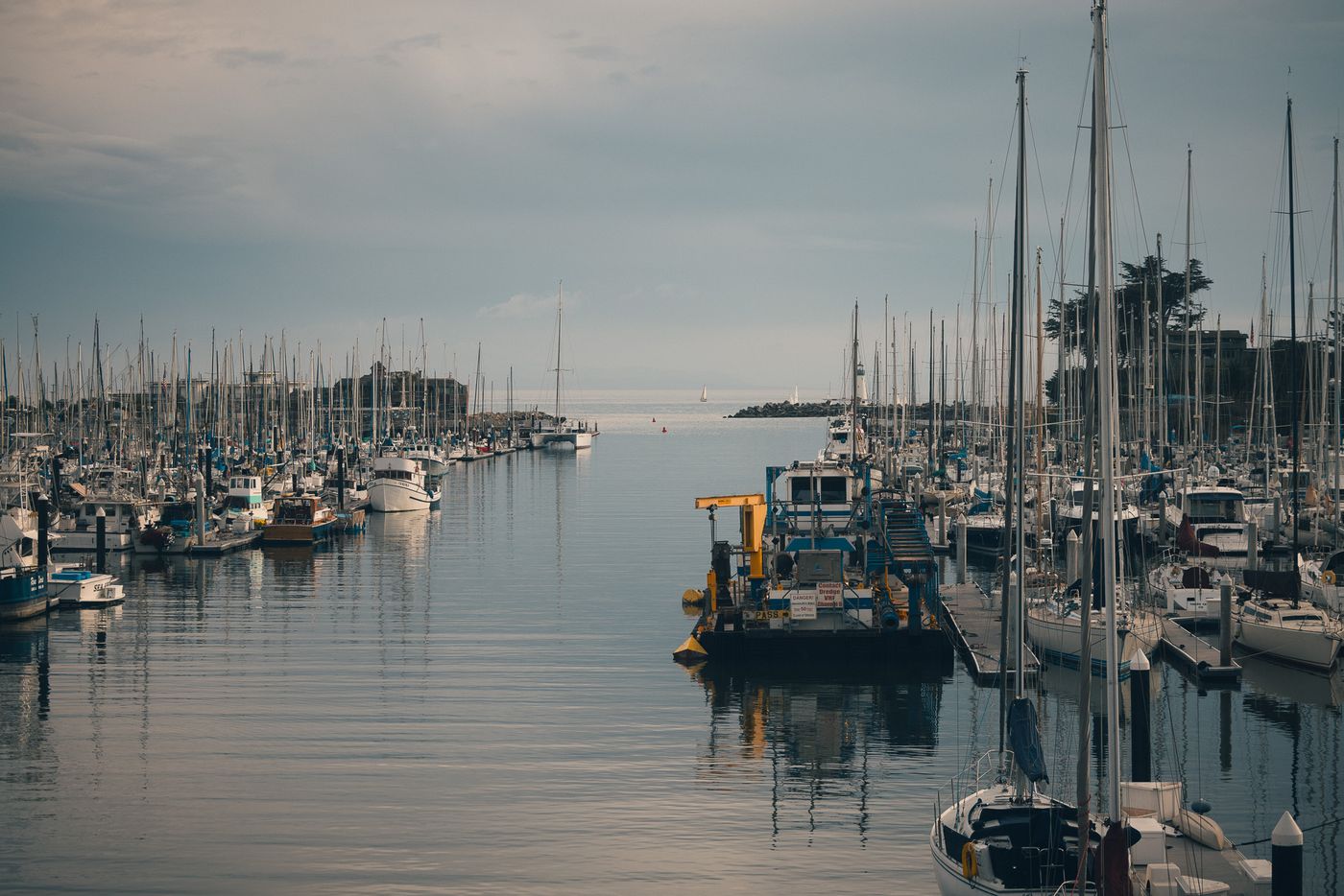 Still water.