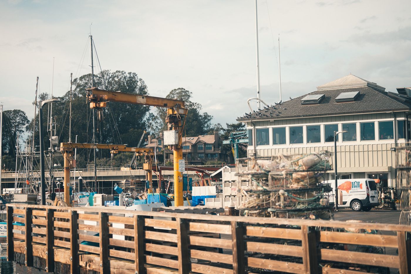 Crane and harbor office.