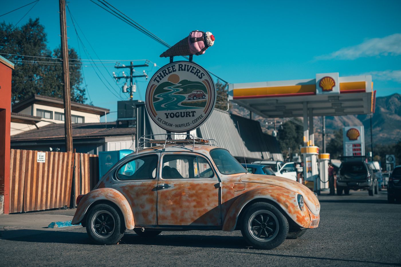 Rust and chrome.