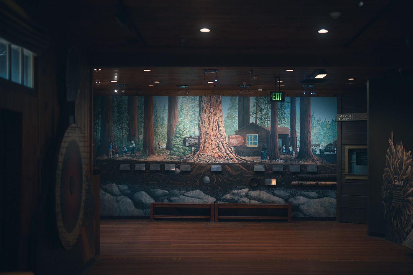 The exhibit hall.